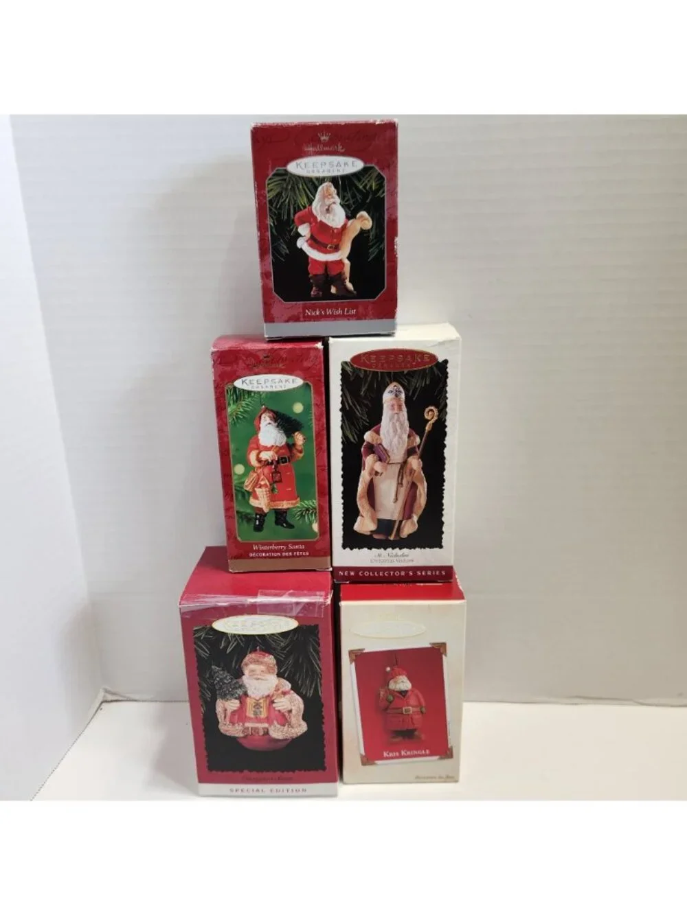Hallmark Keepsake Ornaments Lot Of 5 Santa Figures Special Edition Collectibles